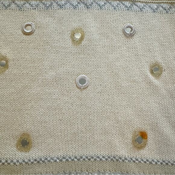 Cricket Lane Collection CLC white bone long sleeve turtleneck sweater size M
 b2 - Picture 5 of 6